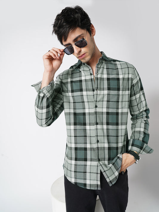 Evergreen Matrix Plaid Checks Shirt