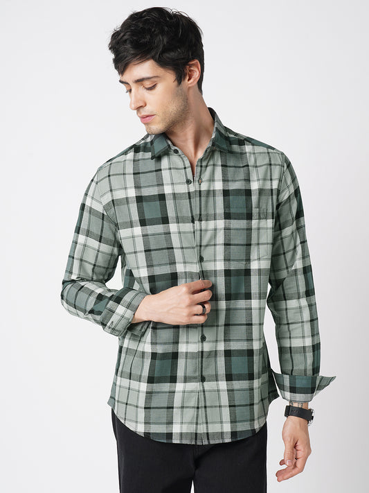 Evergreen Matrix Plaid Checks Shirt