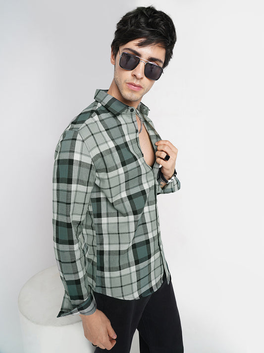 Evergreen Matrix Plaid Checks Shirt