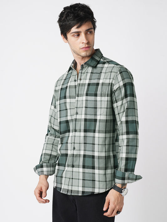 Evergreen Matrix Plaid Checks Shirt