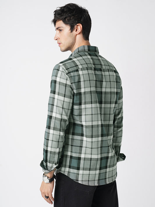 Evergreen Matrix Plaid Checks Shirt