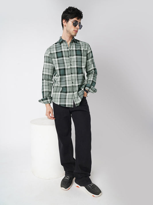 Evergreen Matrix Plaid Checks Shirt