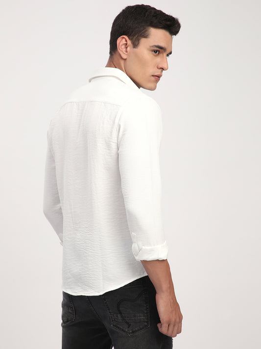 Snow White Crinkled Shirt