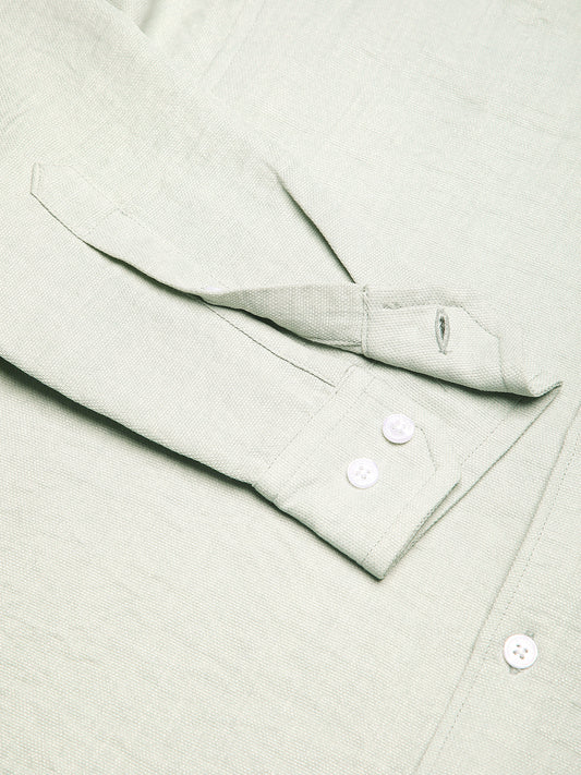 Sage Green Minimalist Solid Shirt