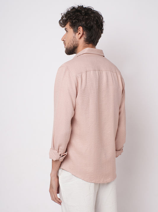 Powder Pink Everyday Crinkled Shirt