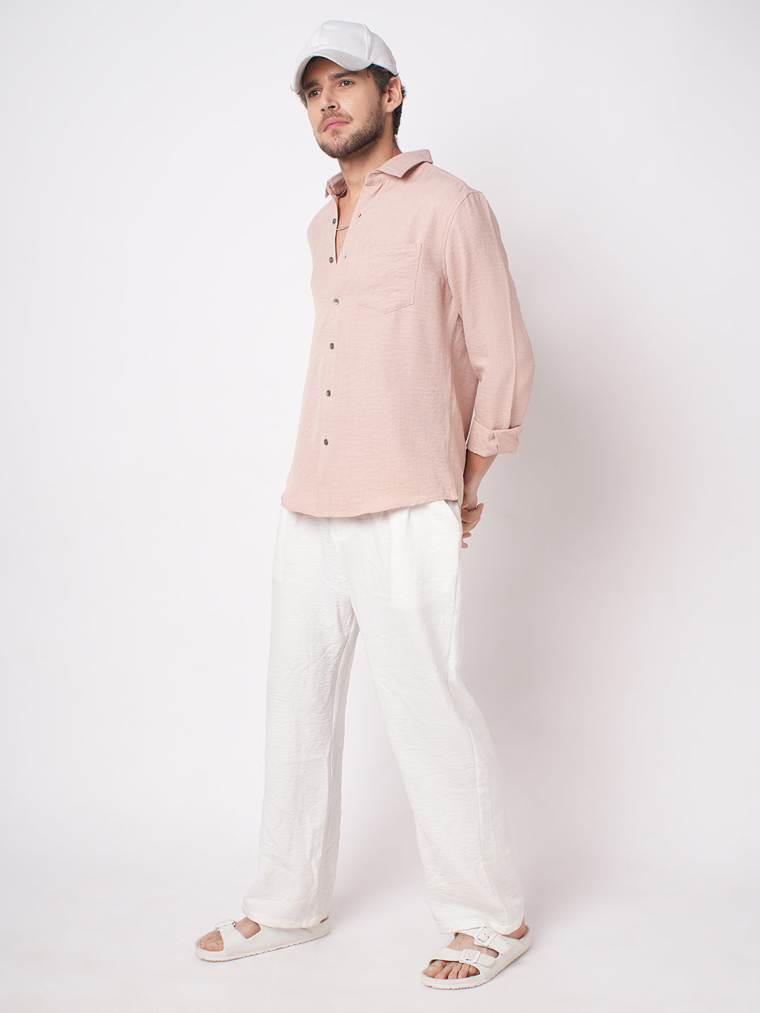 Powder Pink Everyday Crinkled Shirt