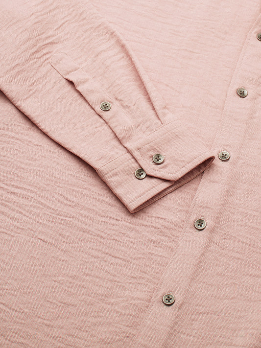 Powder Pink Everyday Crinkled Shirt