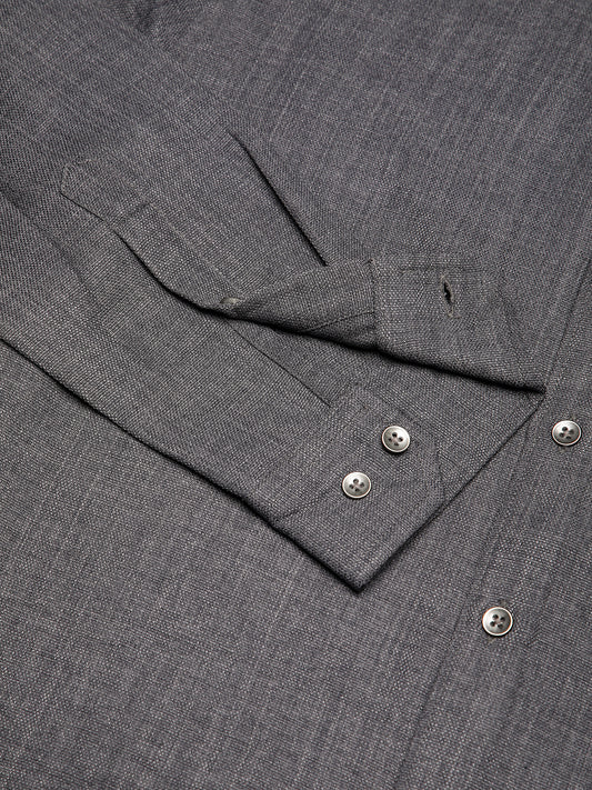 Fuscous Grey Minimalist Solid Shirt