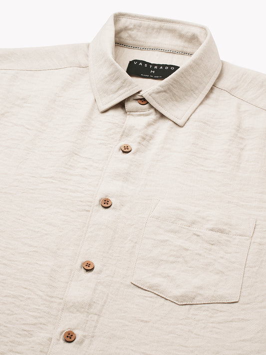 Stone Beige Everyday Crinkled Shirt
