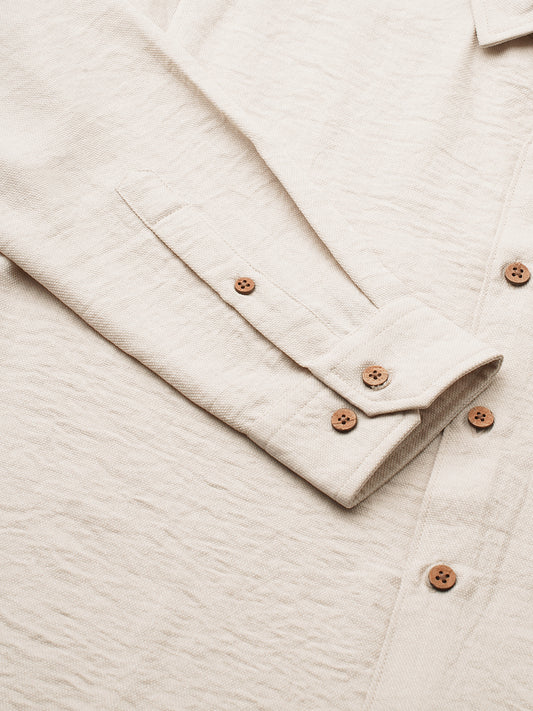Stone Beige Everyday Crinkled Shirt