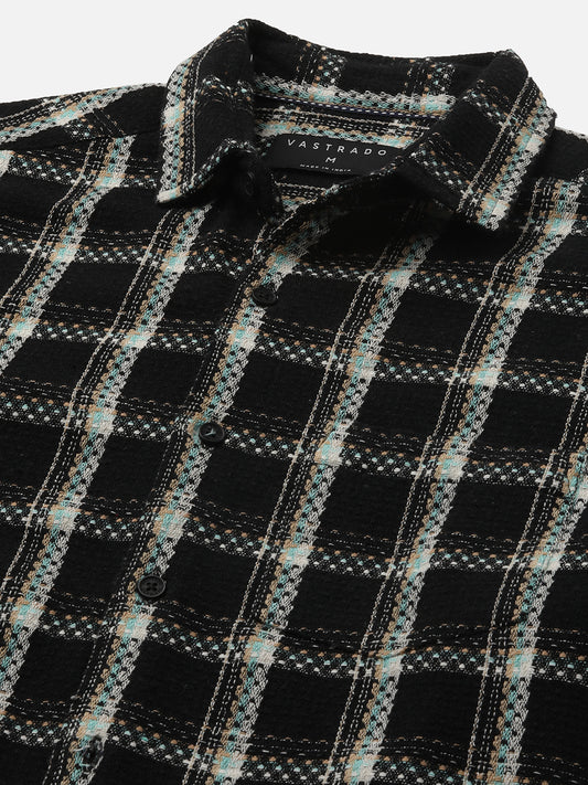 Black Cityscape Checks Shirt