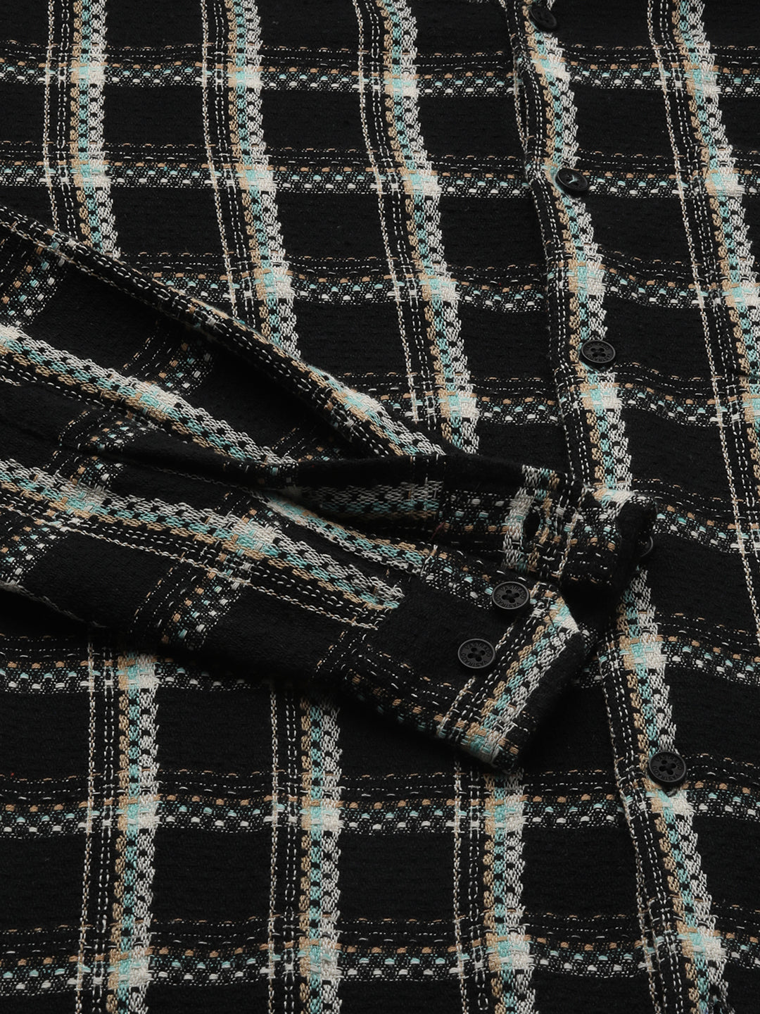 Black Cityscape Checks Shirt
