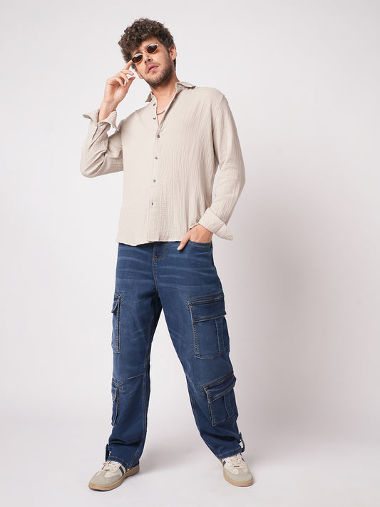 Malibu Beige Double Cloth Shirt