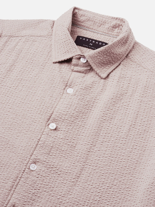 Taupe Seersucker Opulent Shirt