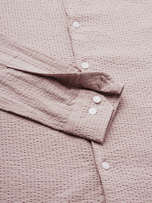 Taupe Seersucker Opulent Shirt
