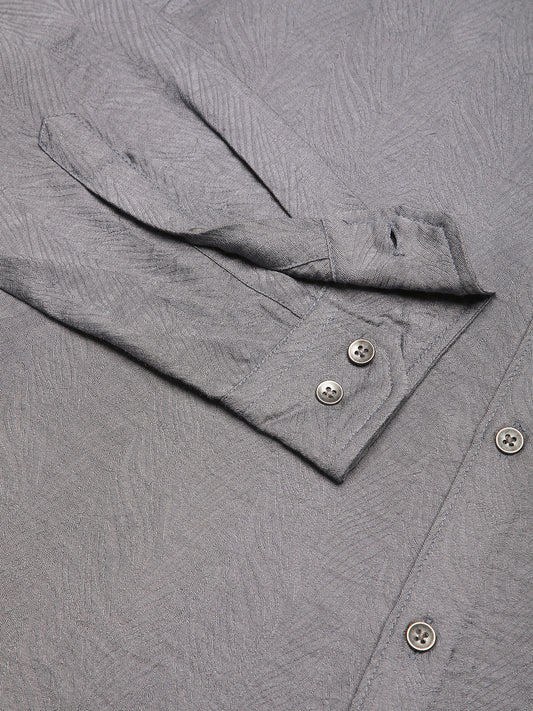Gunmetal Grey Rhythmic Wave Shirt