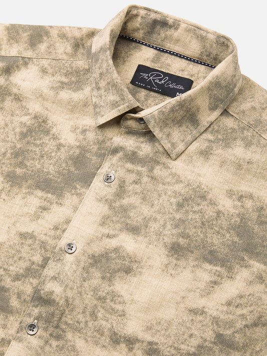 Sandstorm Beige Printed Shirt