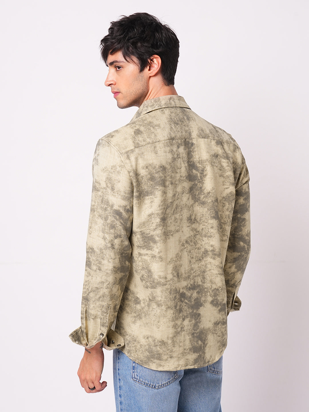 Sandstorm Beige Printed Shirt