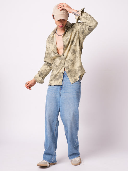 Sandstorm Beige Printed Shirt