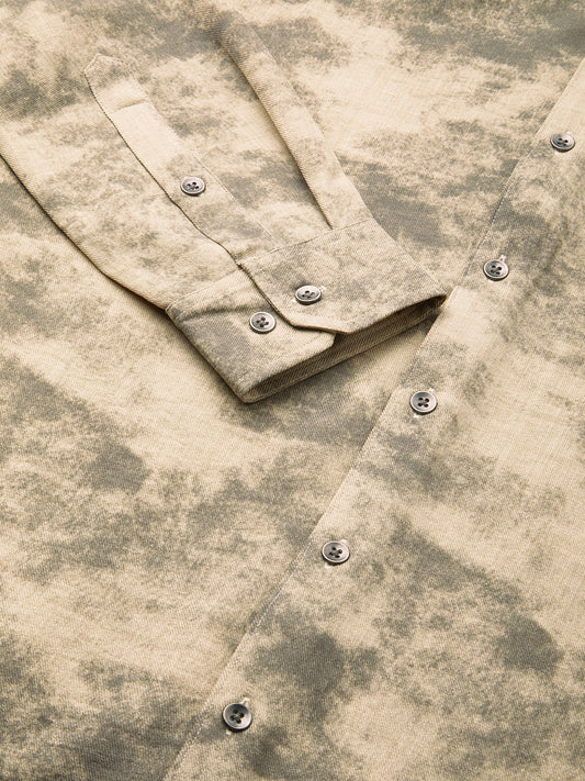 Sandstorm Beige Printed Shirt