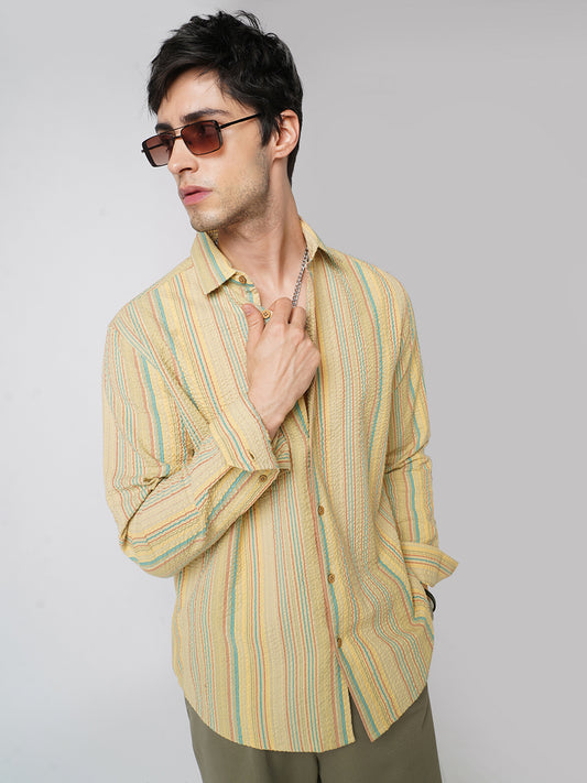 Pastel Trails Seersucker Shirt