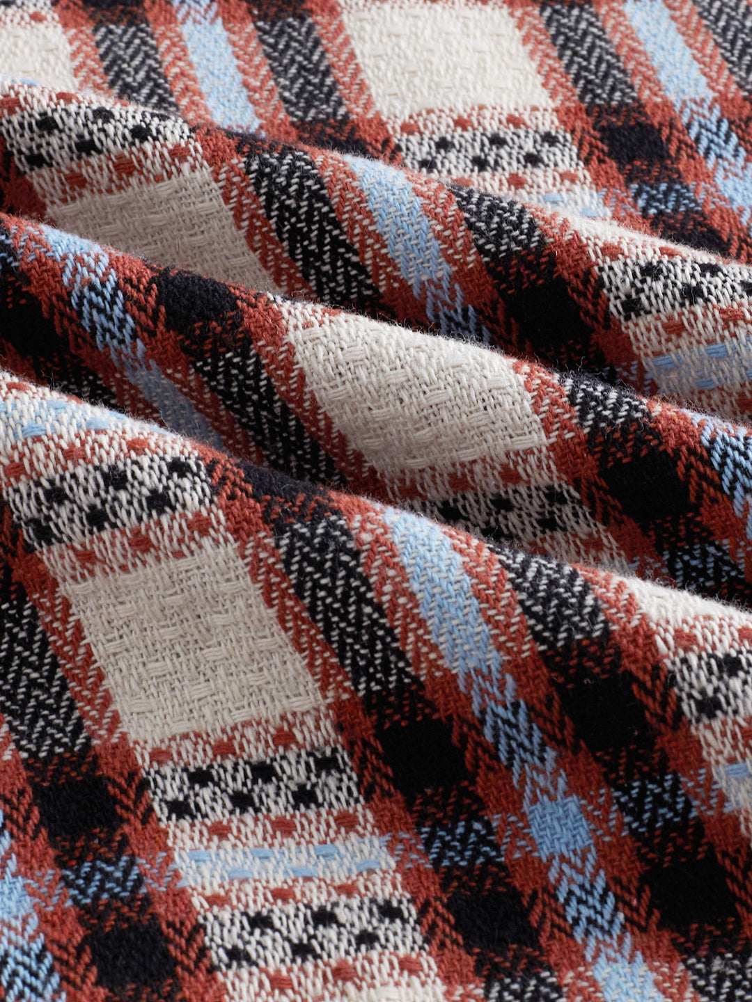 Autumn Grid Multicolor Checks Boxy Fit Crop Shirt