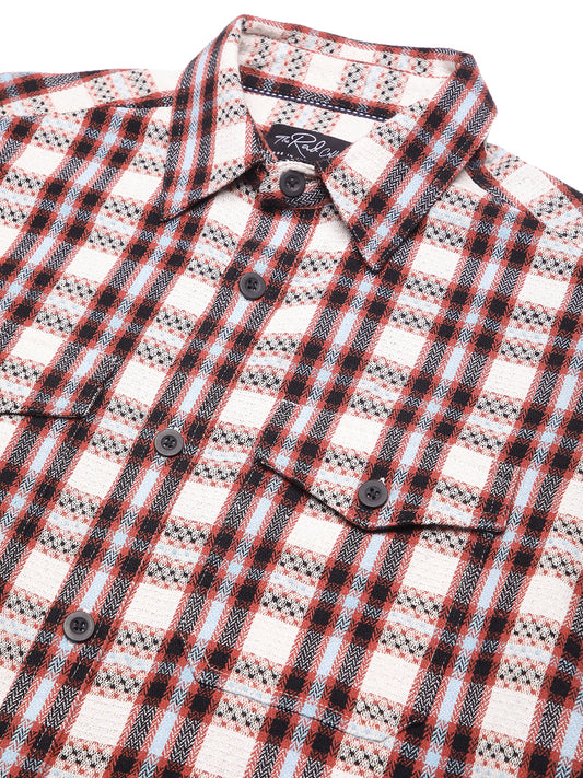 Autumn Grid Multicolour Checks Double Pocket Shirt