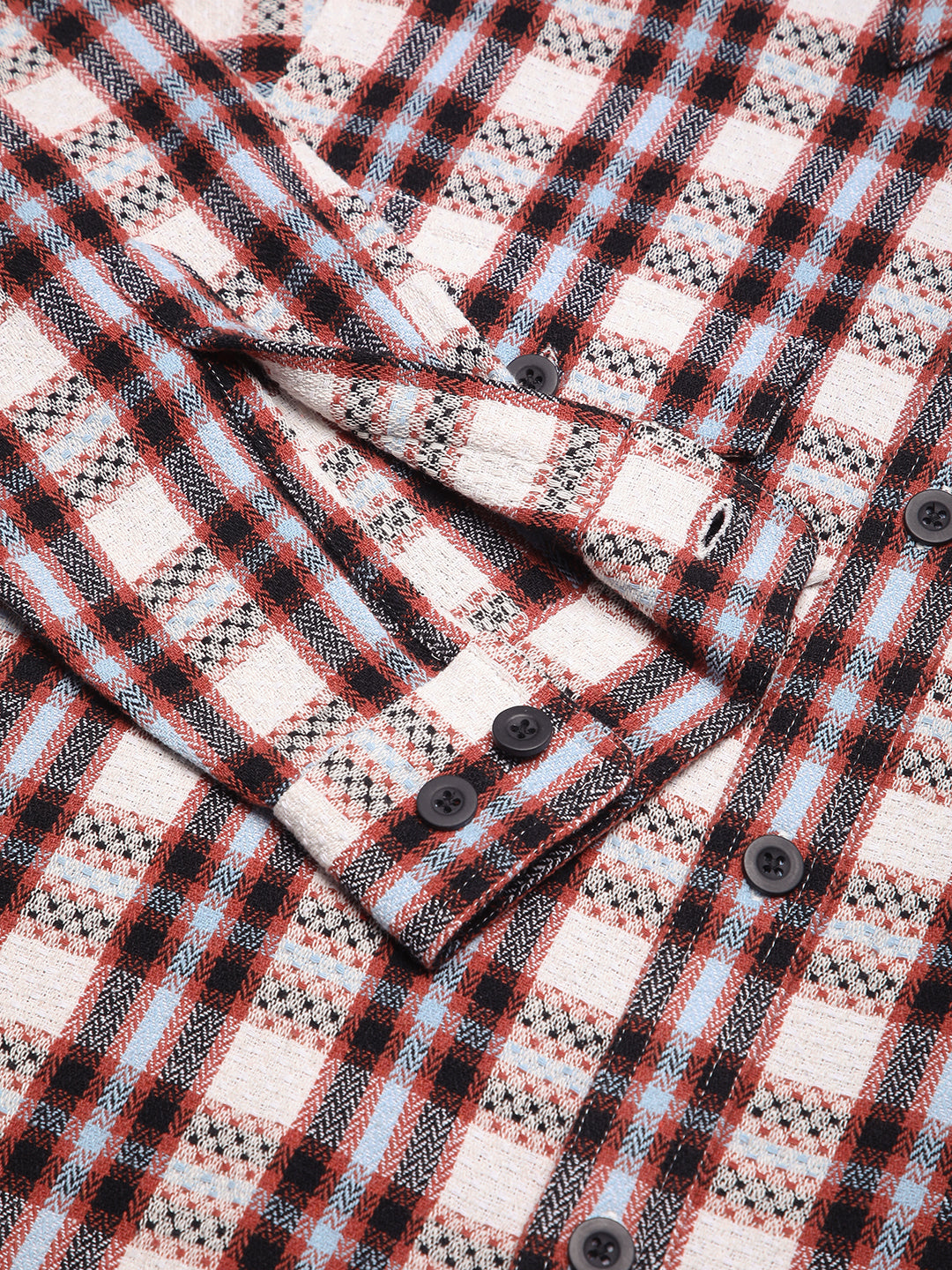 Autumn Grid Multicolour Checks Double Pocket Shirt