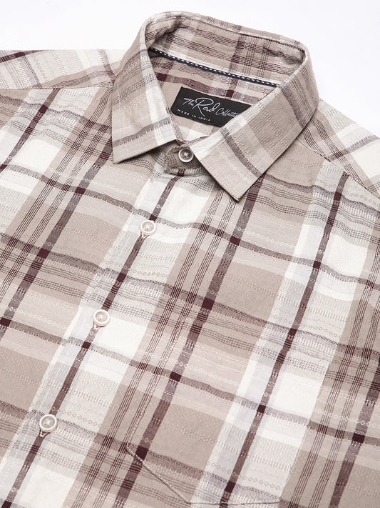 Ethereal Multicolour Checkered Textured Shirt