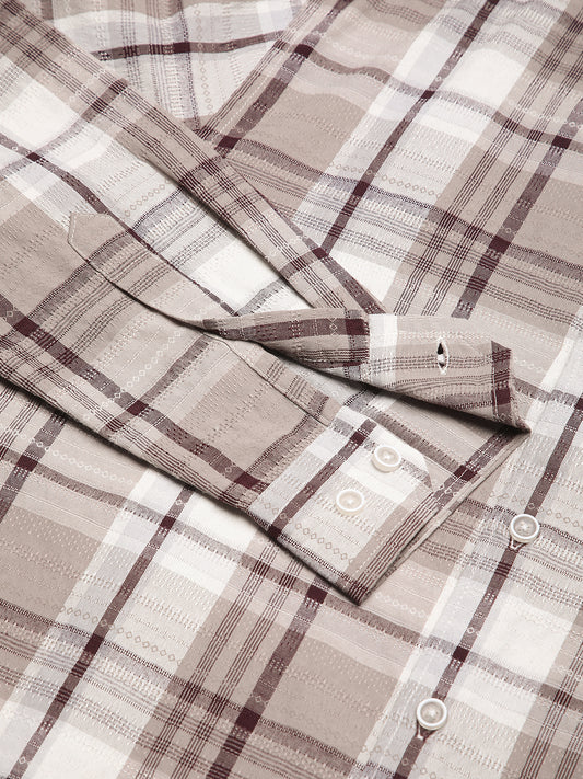 Ethereal Multicolour Checkered Textured Shirt