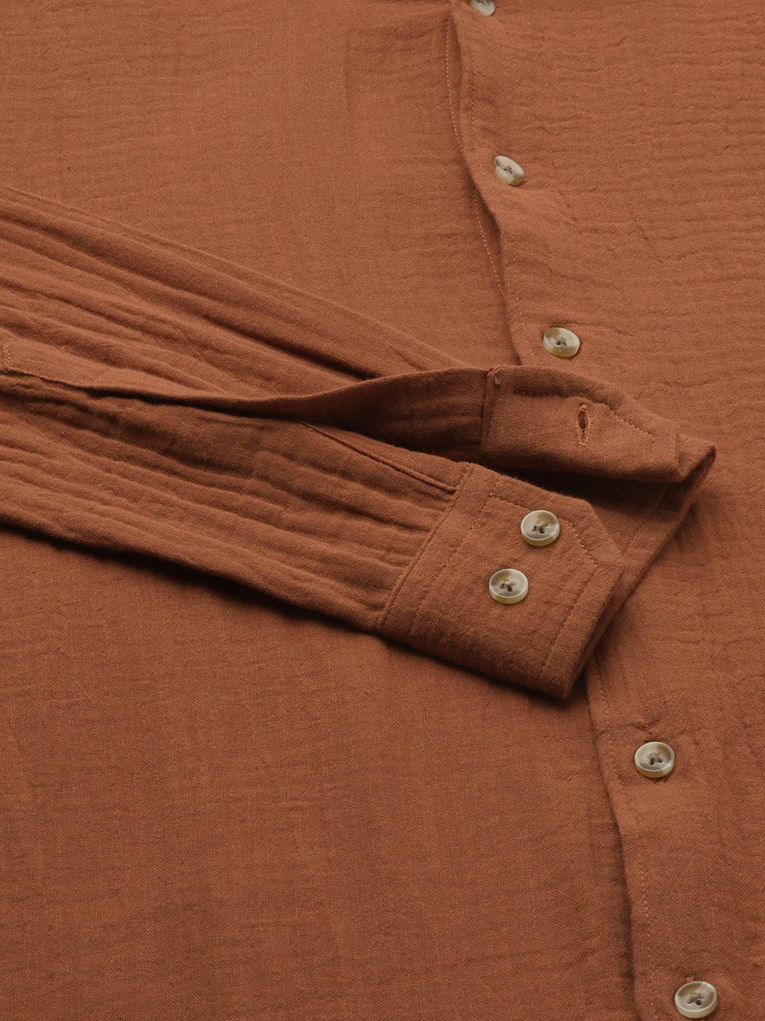 Elegant Rust Double Cloth Everyday Shirt