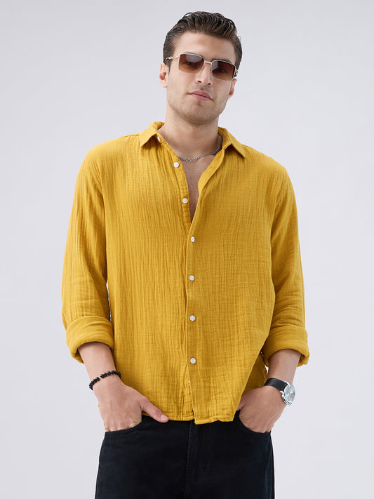 Elite Mustard Double Cloth Shirt