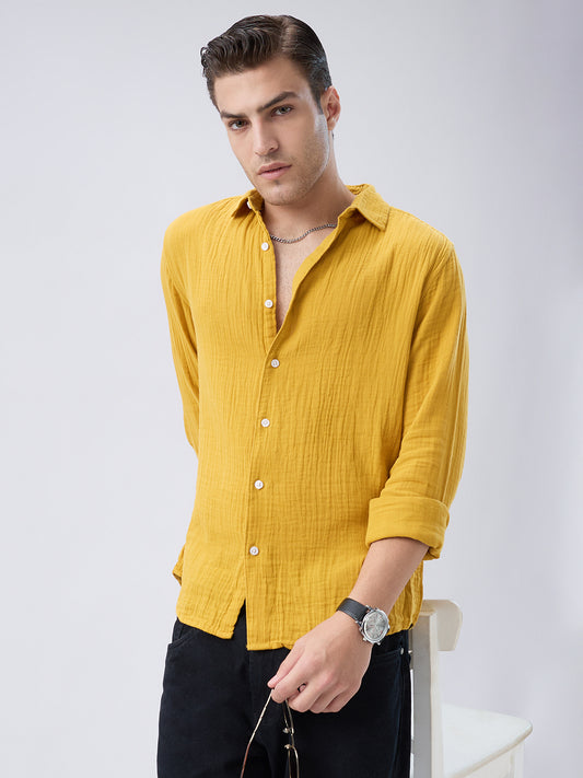 Elite Mustard Double Cloth Shirt
