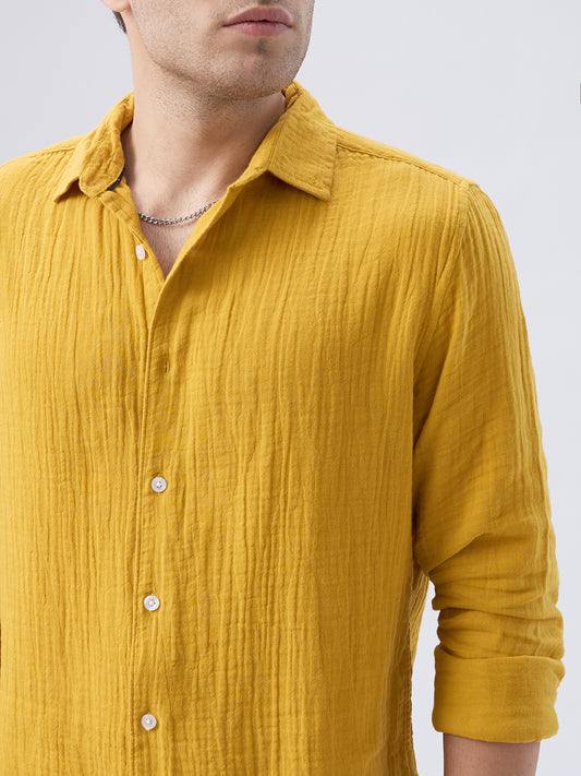 Elite Mustard Double Cloth Shirt