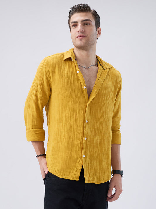 Elite Mustard Double Cloth Shirt
