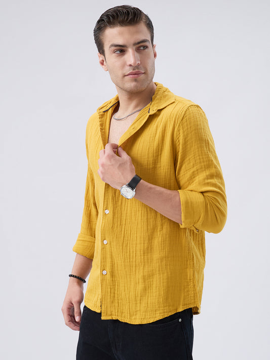 Elite Mustard Double Cloth Shirt