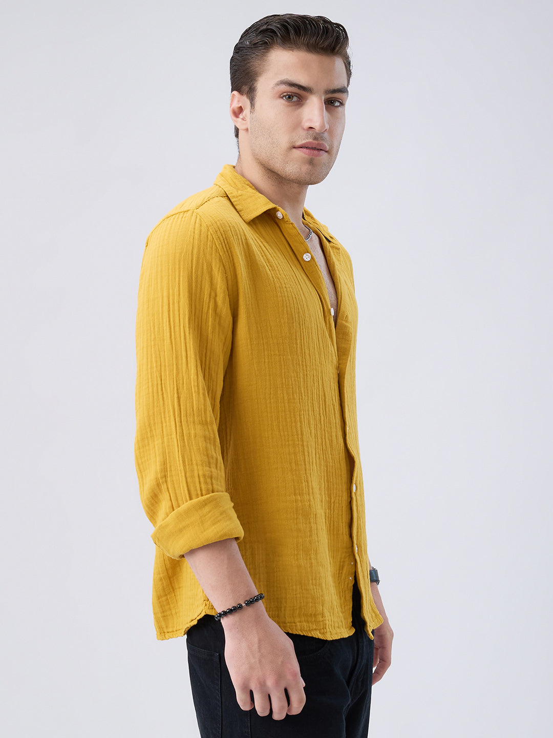 Elite Mustard Double Cloth Shirt