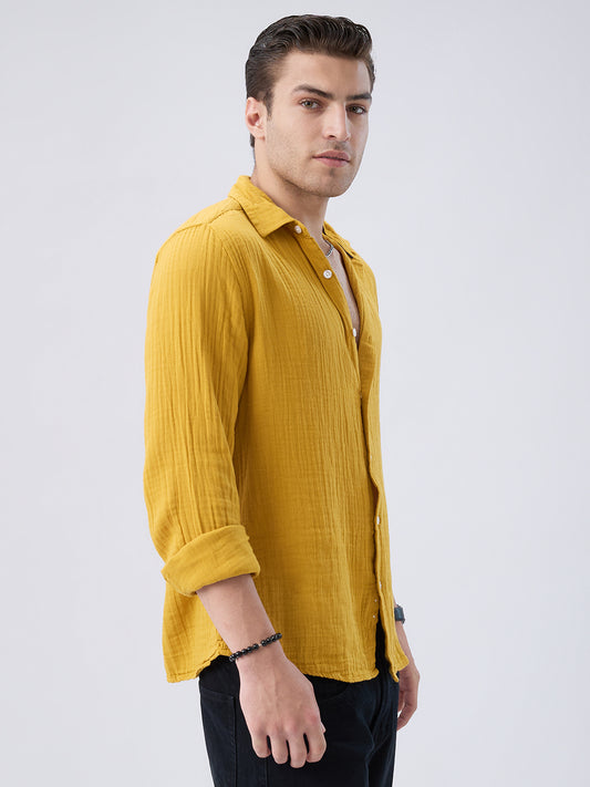 Elite Mustard Double Cloth Shirt