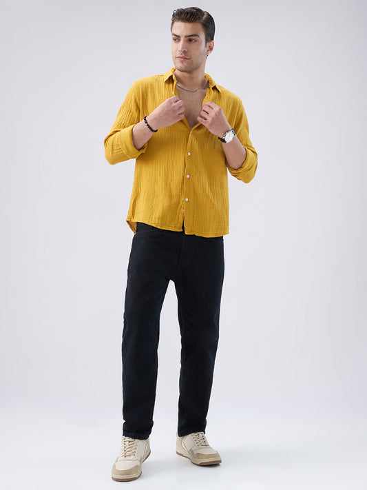 Elite Mustard Double Cloth Shirt