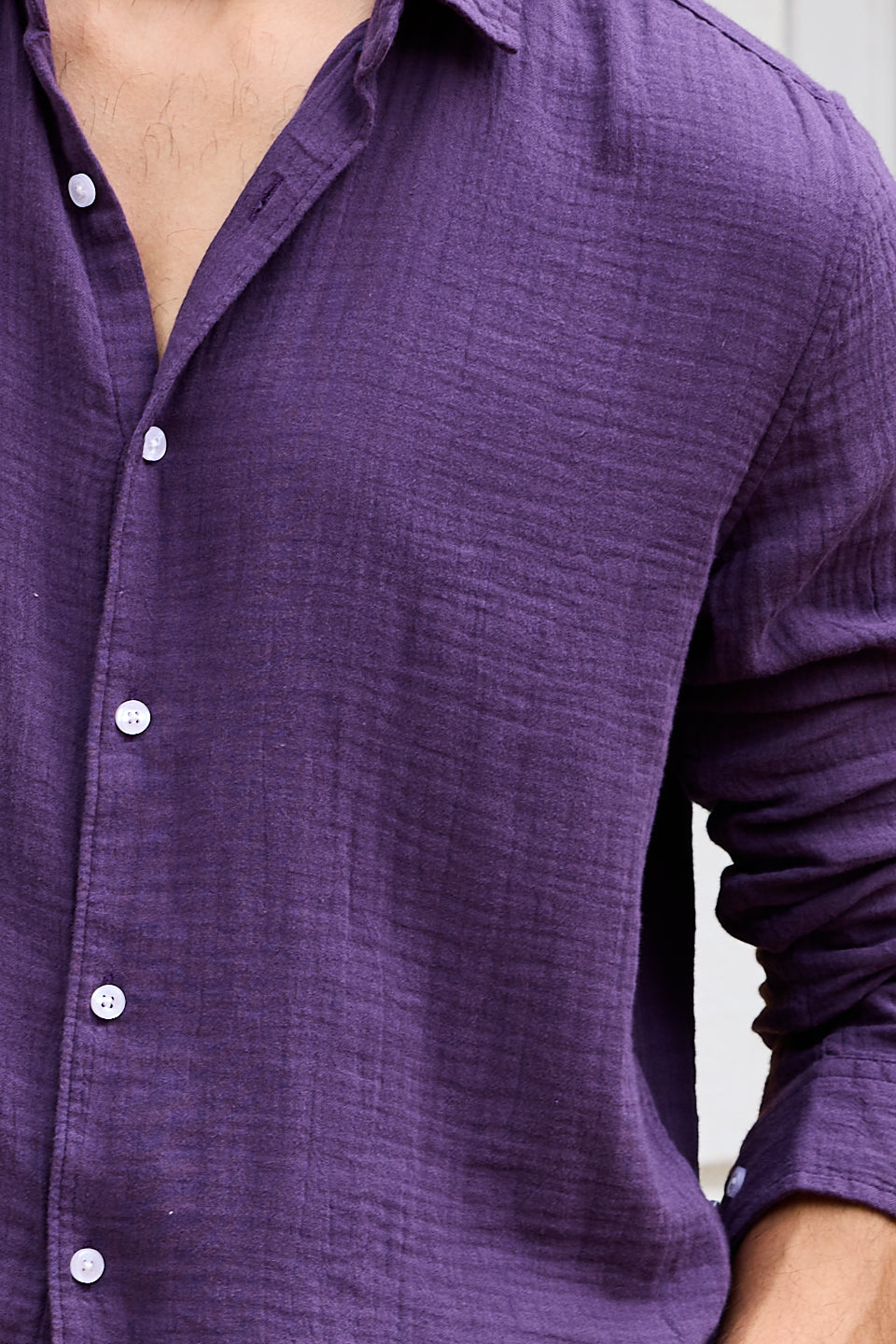 Kalamata Purple Double Cloth Shirt