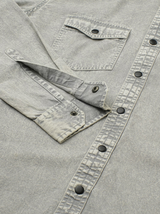Greystone Acid Wash Double Pocket Shirt