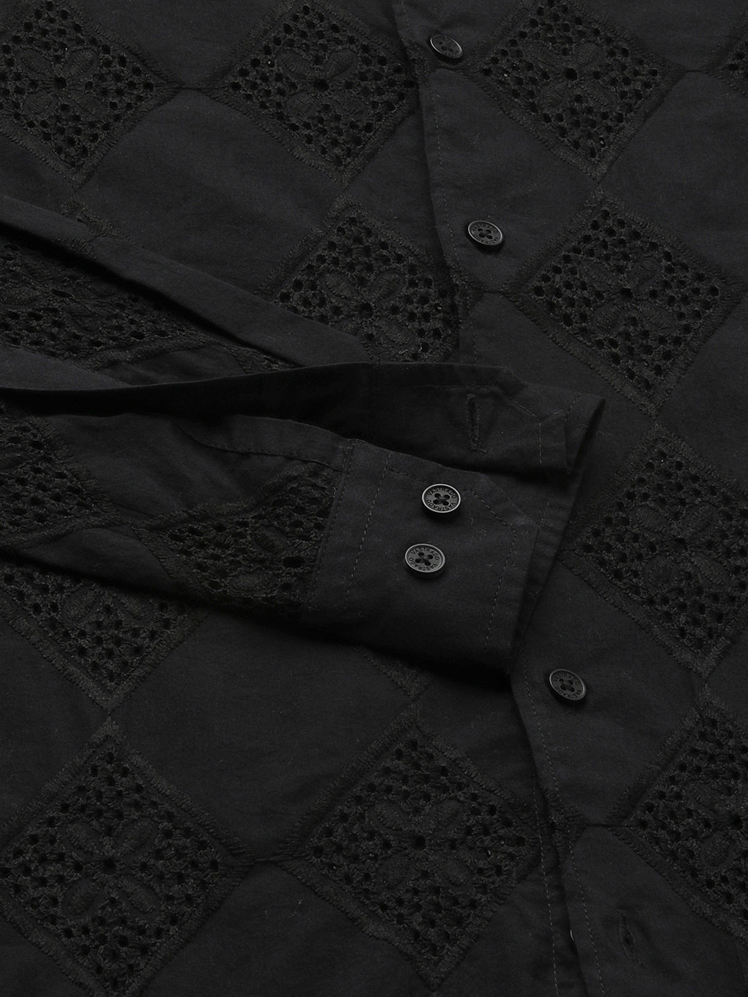 Pitch Black Diamond Schiffli Shirt