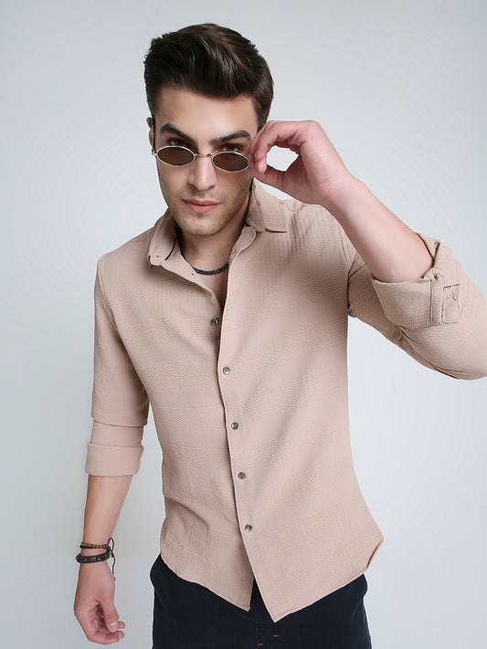 Zigwave Sand Textured Shirt