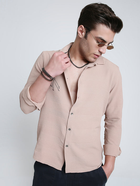 Zigwave Sand Textured Shirt
