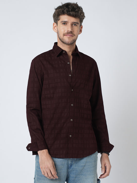 Espresso Geometric Woven Shirt