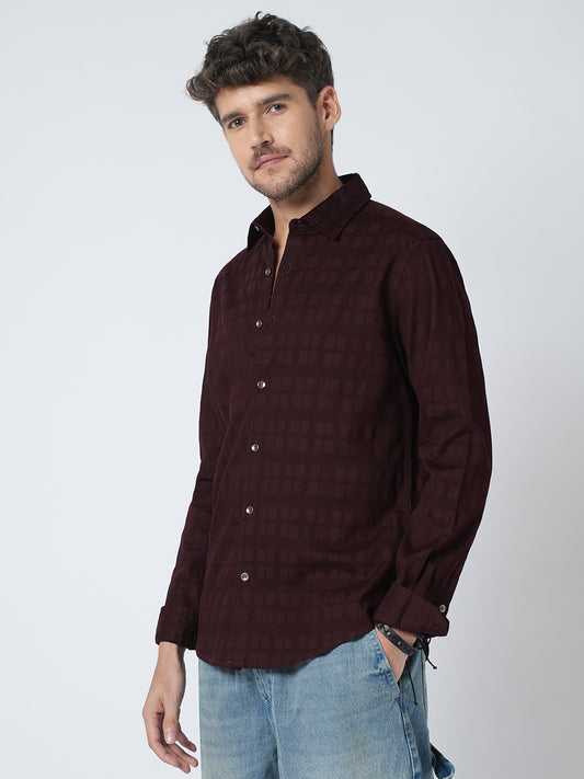 Espresso Geometric Woven Shirt