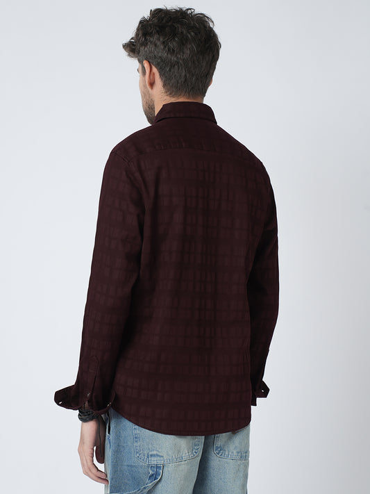 Espresso Geometric Woven Shirt