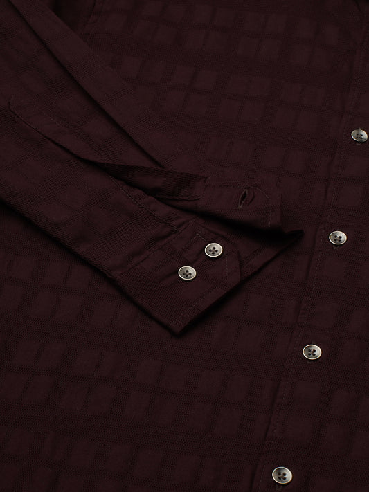 Espresso Geometric Woven Shirt