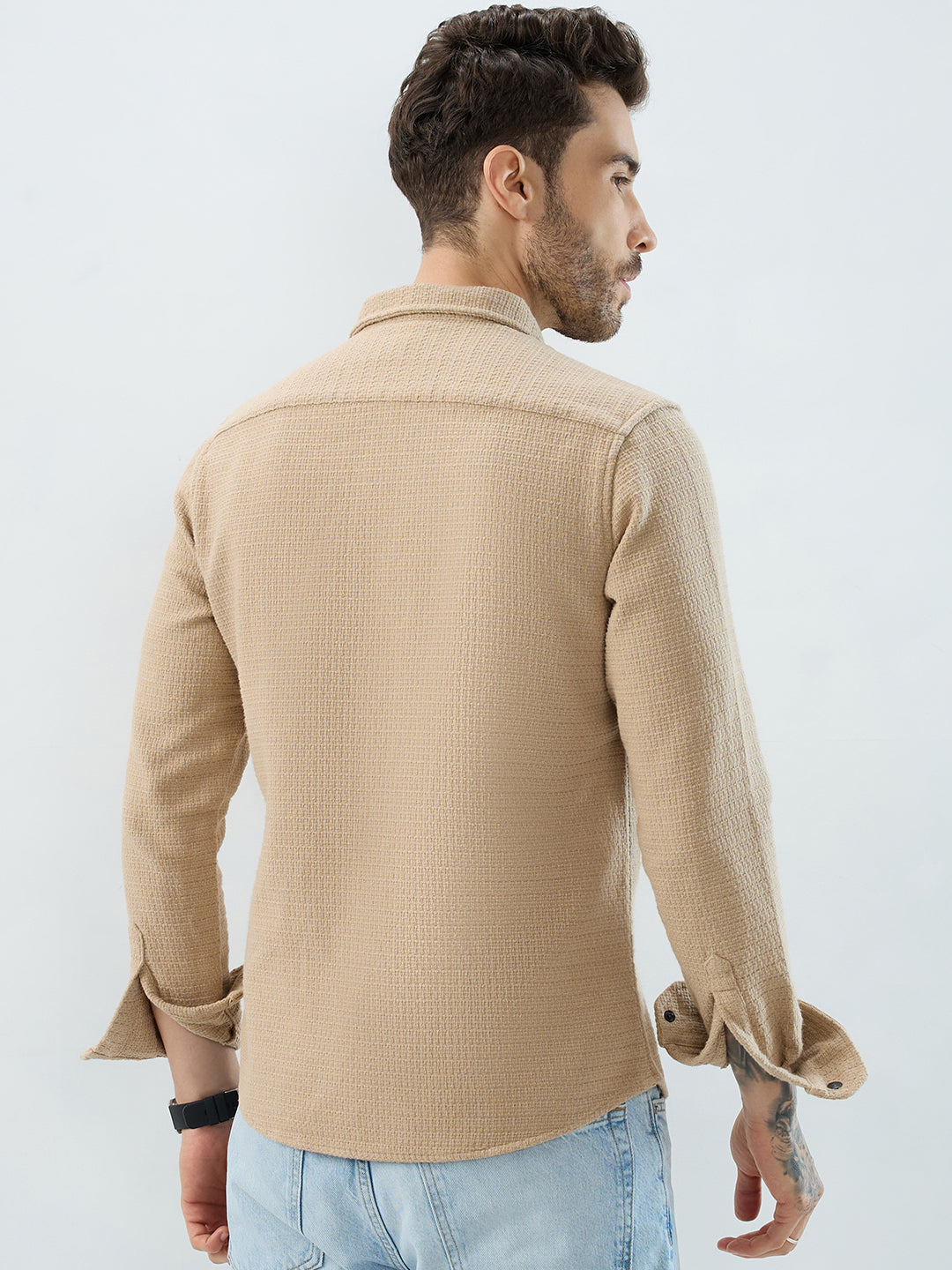 Grainfield Sand Beige Heavy Weave Shirt