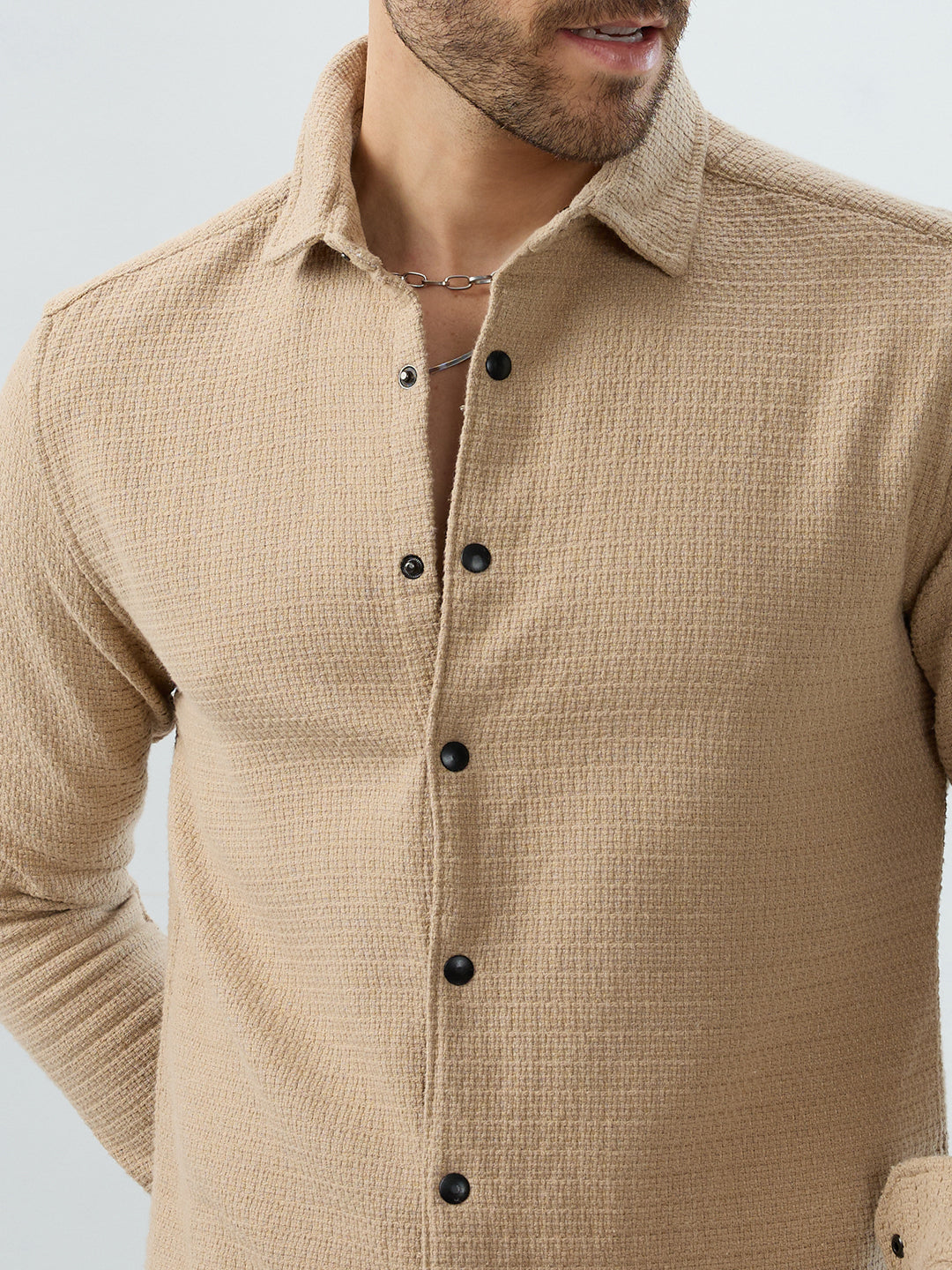 Grainfield Sand Beige Heavy Weave Shirt